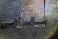 A wall collapses