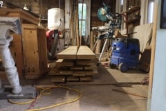 Accoya stacked to dry