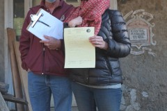 Aimee with the inspection pass