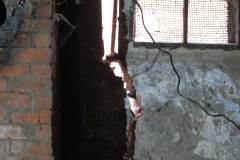 collapsed wall