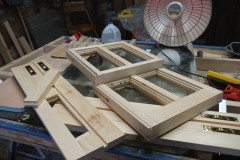 Sashes waiting to be assembled