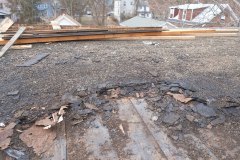 January. Removing the old roof