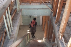 Banister on the top floor