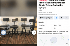 four toledo chairs listed for sale on facebook