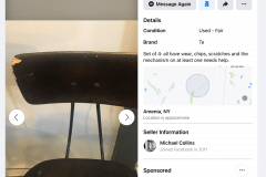 toledo chair with chipped back rest