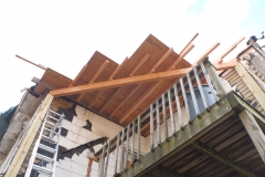 We will get the balcony rebuilt and it will follow the roof line